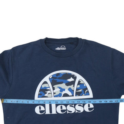 Mens UK Size M Ellesse Blue Pullover Sweatshirt