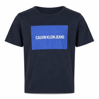 Calvin Klein Jeans Men's Blue XL Logo Graphic Cotton T-Shirt
