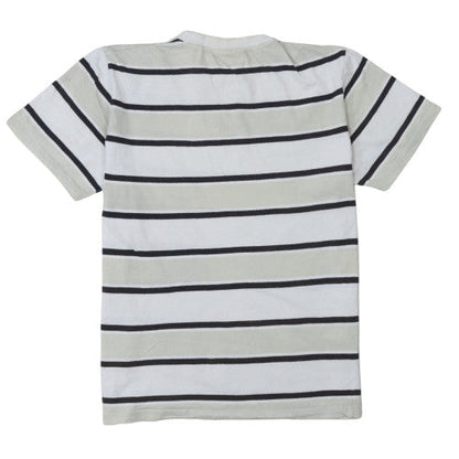 Fila Men's White Striped Crew Neck Short Sleeve T-Shirt S
