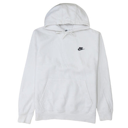 Mens UK Size L Nike White Pullover Hoodie