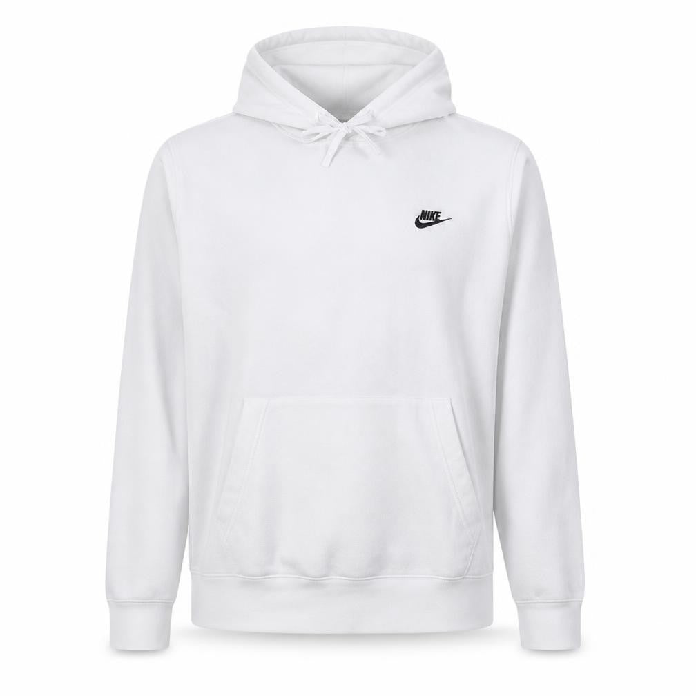 Mens UK Size L Nike White Pullover Hoodie