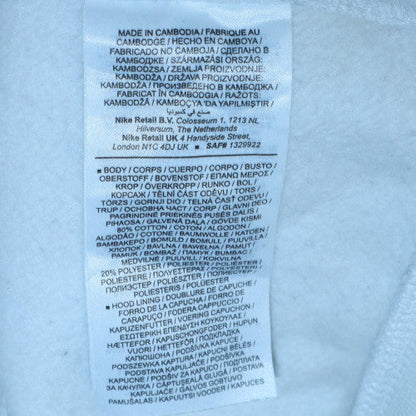 Mens UK Size L Nike White Pullover Hoodie
