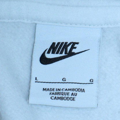 Mens UK Size L Nike White Pullover Hoodie