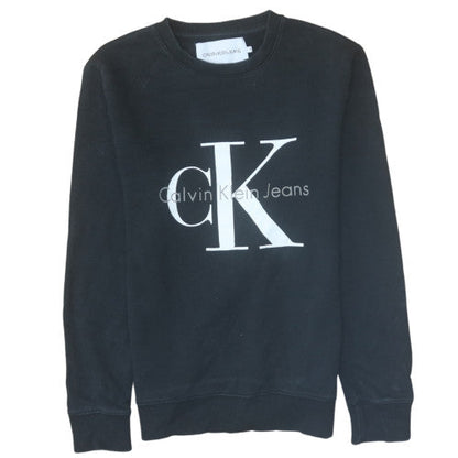 Mens UK Size S Calvin Klein Jeans Black Pullover Sweatshirt