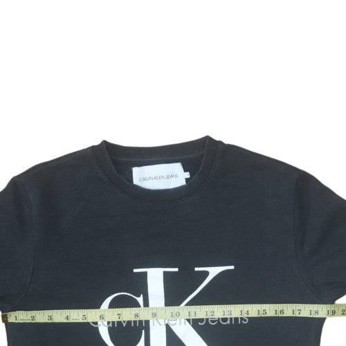 Mens UK Size S Calvin Klein Jeans Black Pullover Sweatshirt