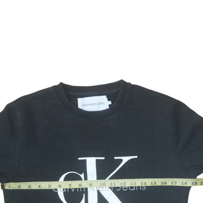 Mens UK Size S Calvin Klein Jeans Black Pullover Sweatshirt