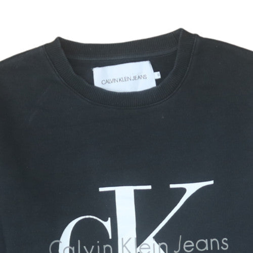 Mens UK Size S Calvin Klein Jeans Black Pullover Sweatshirt