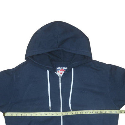 Mens UK Size M Lee Cooper Blue Full Zip Hoodie