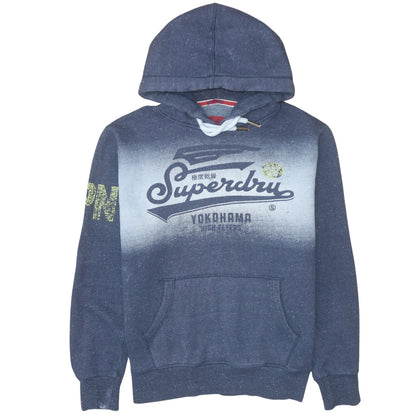 Mens UK Size M Superdry Blue Pullover Hoodie