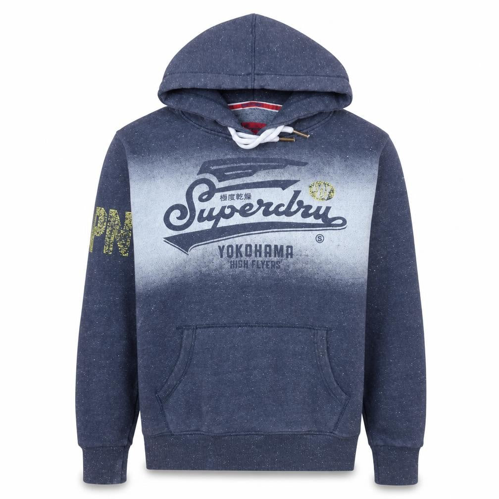 Mens UK Size M Superdry Blue Pullover Hoodie