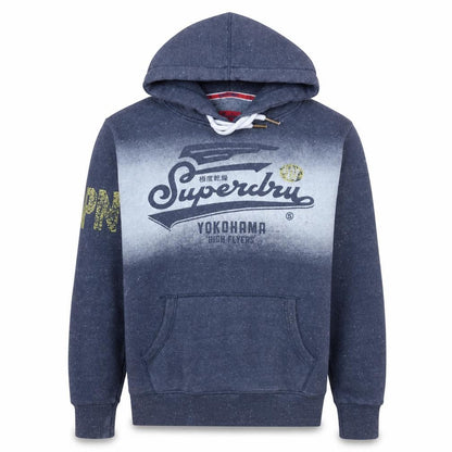Mens UK Size M Superdry Blue Pullover Hoodie