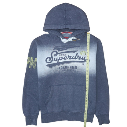 Mens UK Size M Superdry Blue Pullover Hoodie