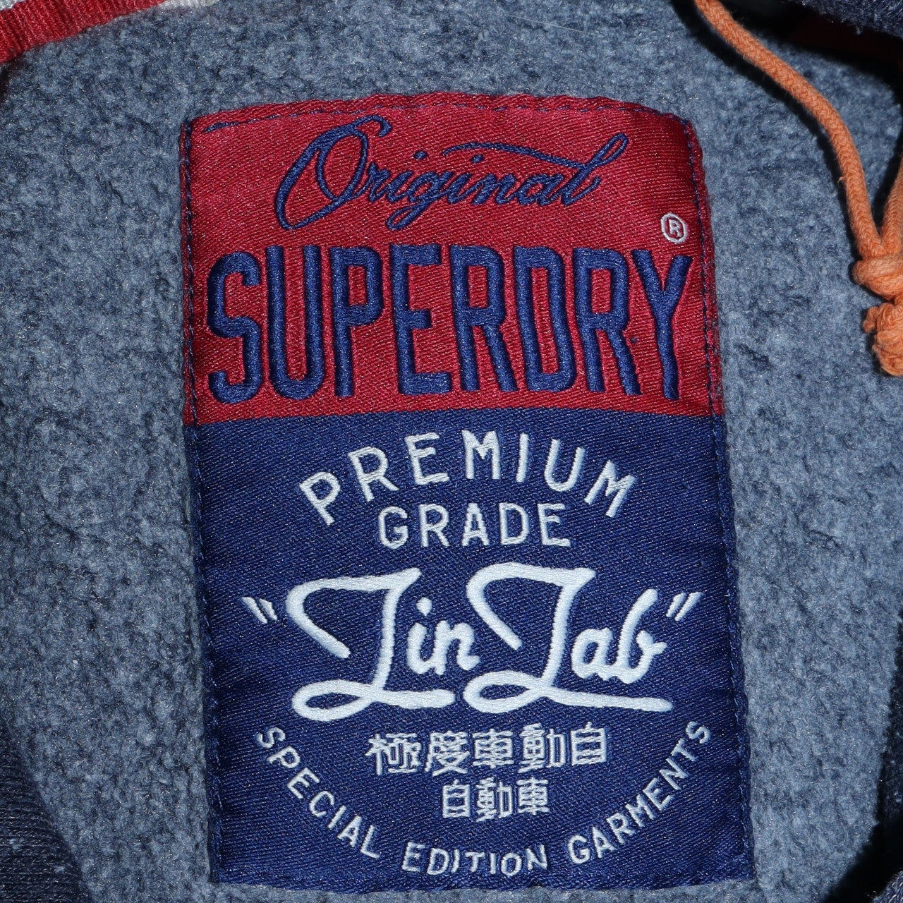 Mens UK Size M Superdry Blue Pullover Hoodie