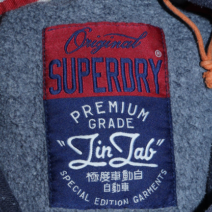 Mens UK Size M Superdry Blue Pullover Hoodie