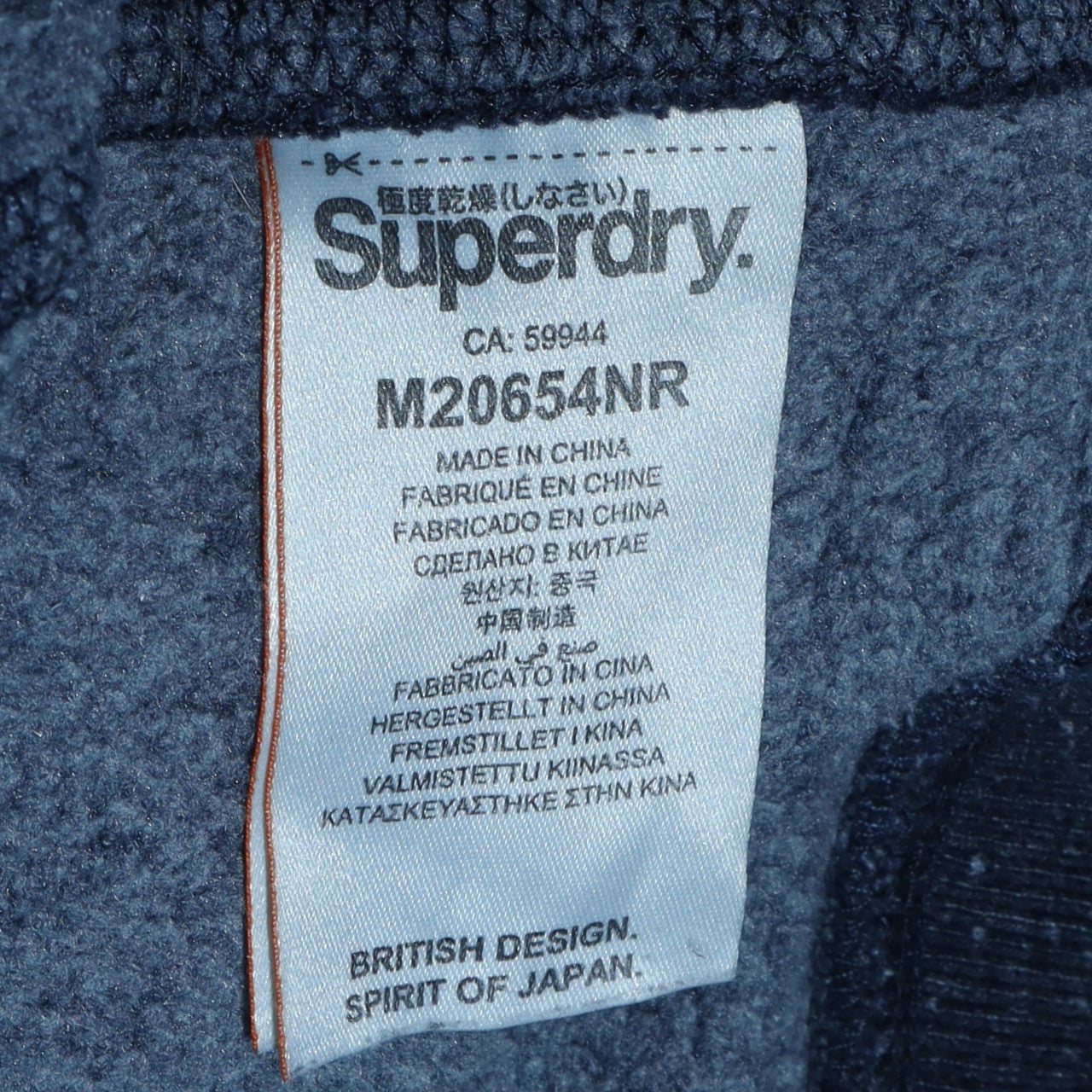 Mens UK Size M Superdry Blue Pullover Hoodie