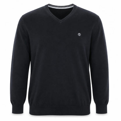 Timberland Men's Black 2XL V-Neck Cotton Pullover Jumper