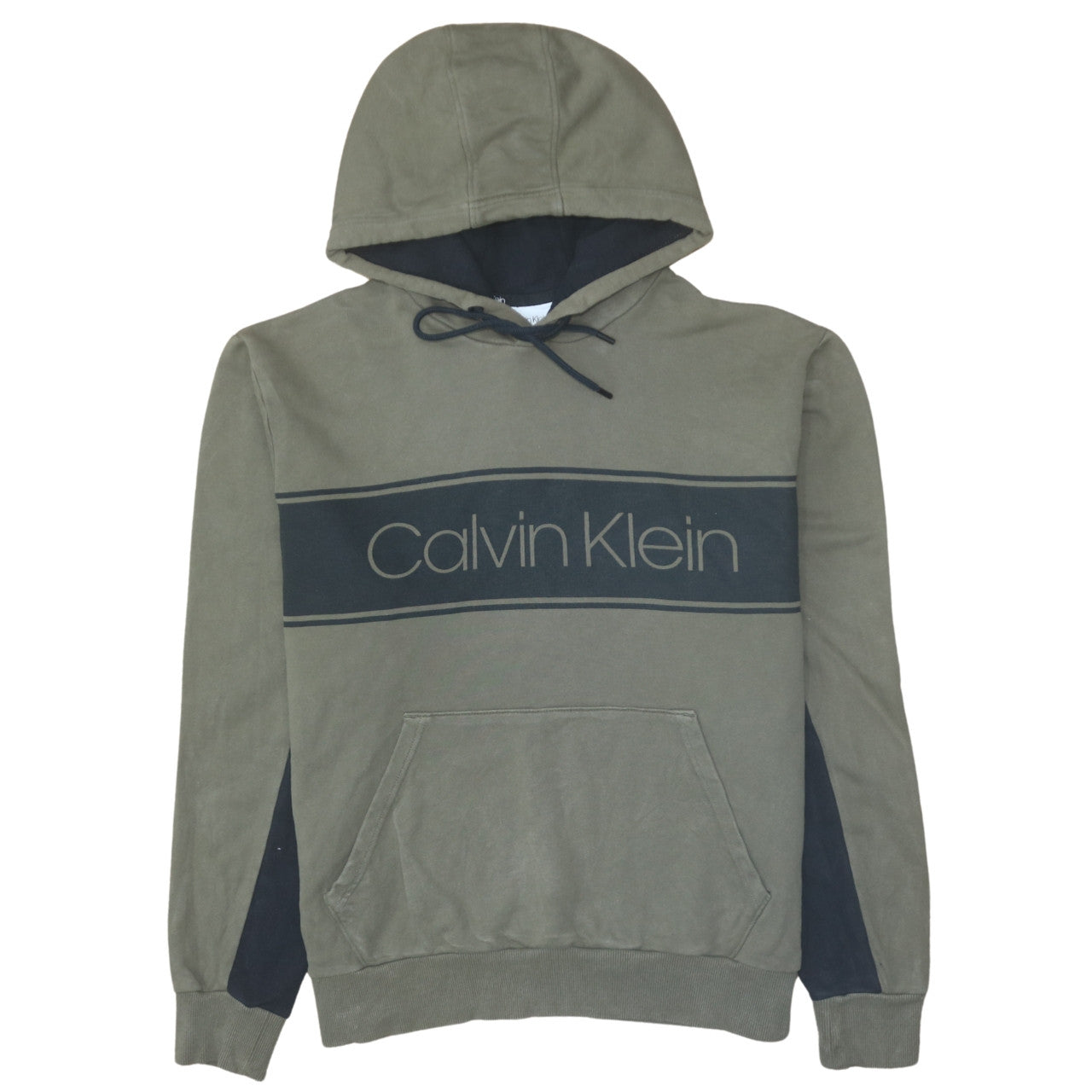 Mens UK Size L Calvin Klein Green Pullover Hoodie