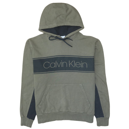 Mens UK Size L Calvin Klein Green Pullover Hoodie