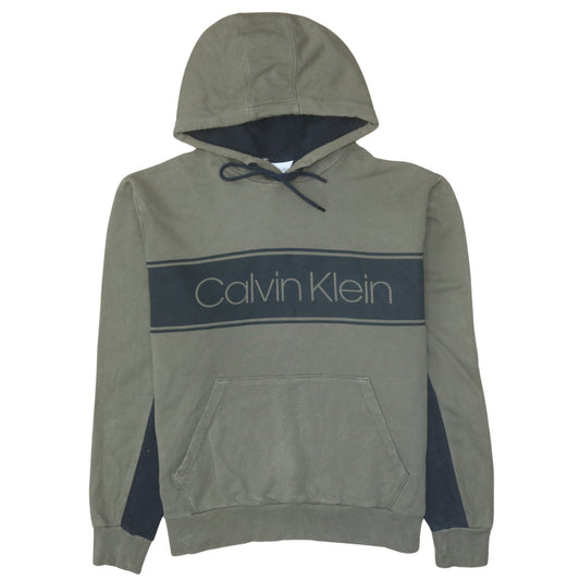 Mens UK Size L Calvin Klein Green Pullover Hoodie