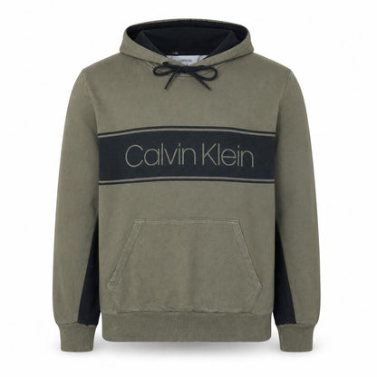 Mens UK Size L Calvin Klein Green Pullover Hoodie