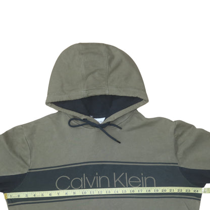 Mens UK Size L Calvin Klein Green Pullover Hoodie