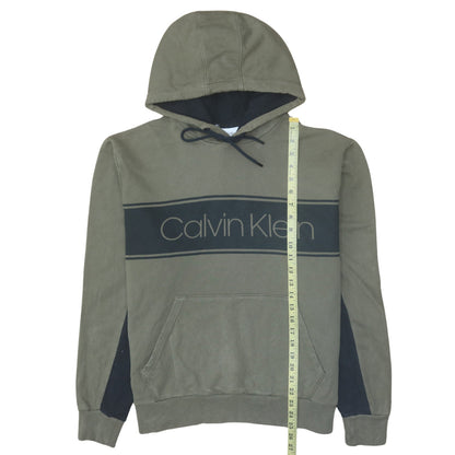 Mens UK Size L Calvin Klein Green Pullover Hoodie