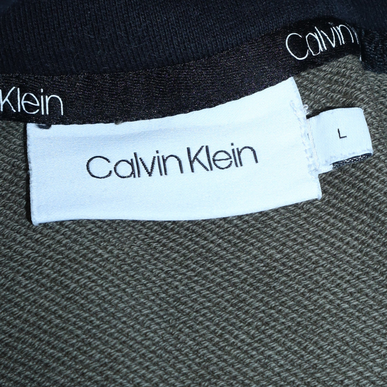 Mens UK Size L Calvin Klein Green Pullover Hoodie
