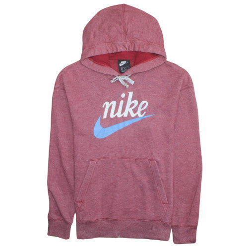Womens UK Size M Nike Red Pullover Hoodie