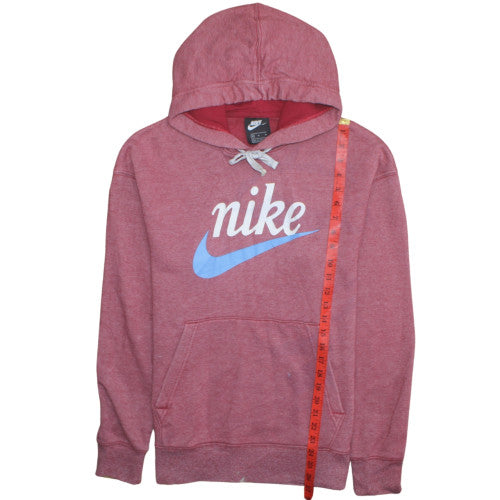 Womens UK Size M Nike Red Pullover Hoodie