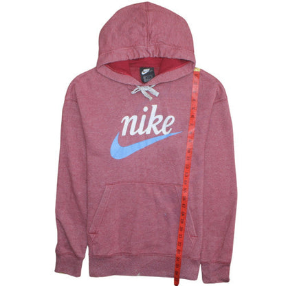 Womens UK Size M Nike Red Pullover Hoodie