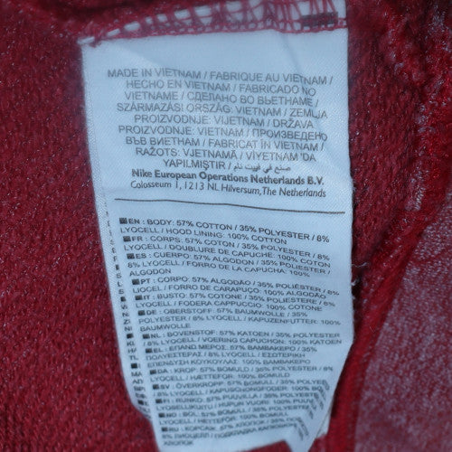 Womens UK Size M Nike Red Pullover Hoodie