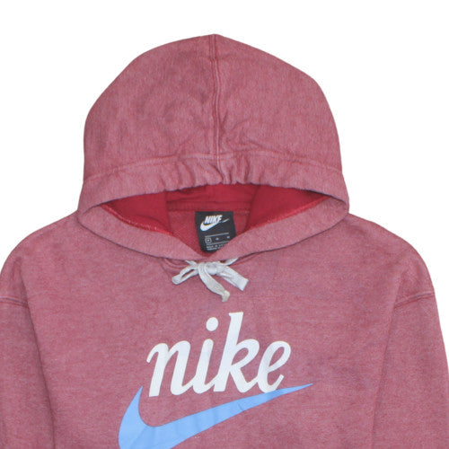 Womens UK Size M Nike Red Pullover Hoodie