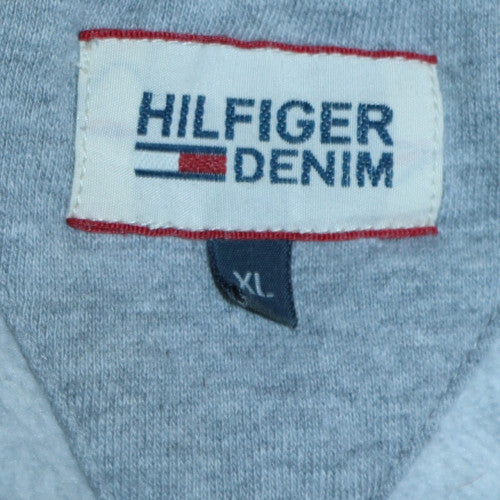 Mens UK Size XL Tommy Hilfiger Denim Grey Pullover Sweatshirt