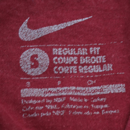 Nike Men's Red Small Regular Fit Graphic Cotton T-Shirt