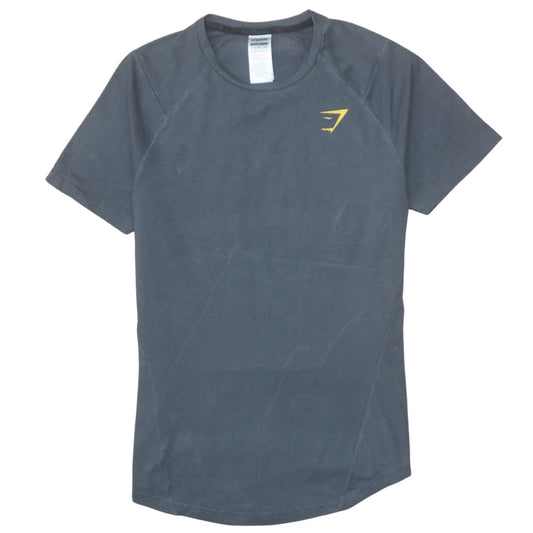 Gymshark Mens Grey Slim Fit Short Sleeve Sports T-Shirt Size S