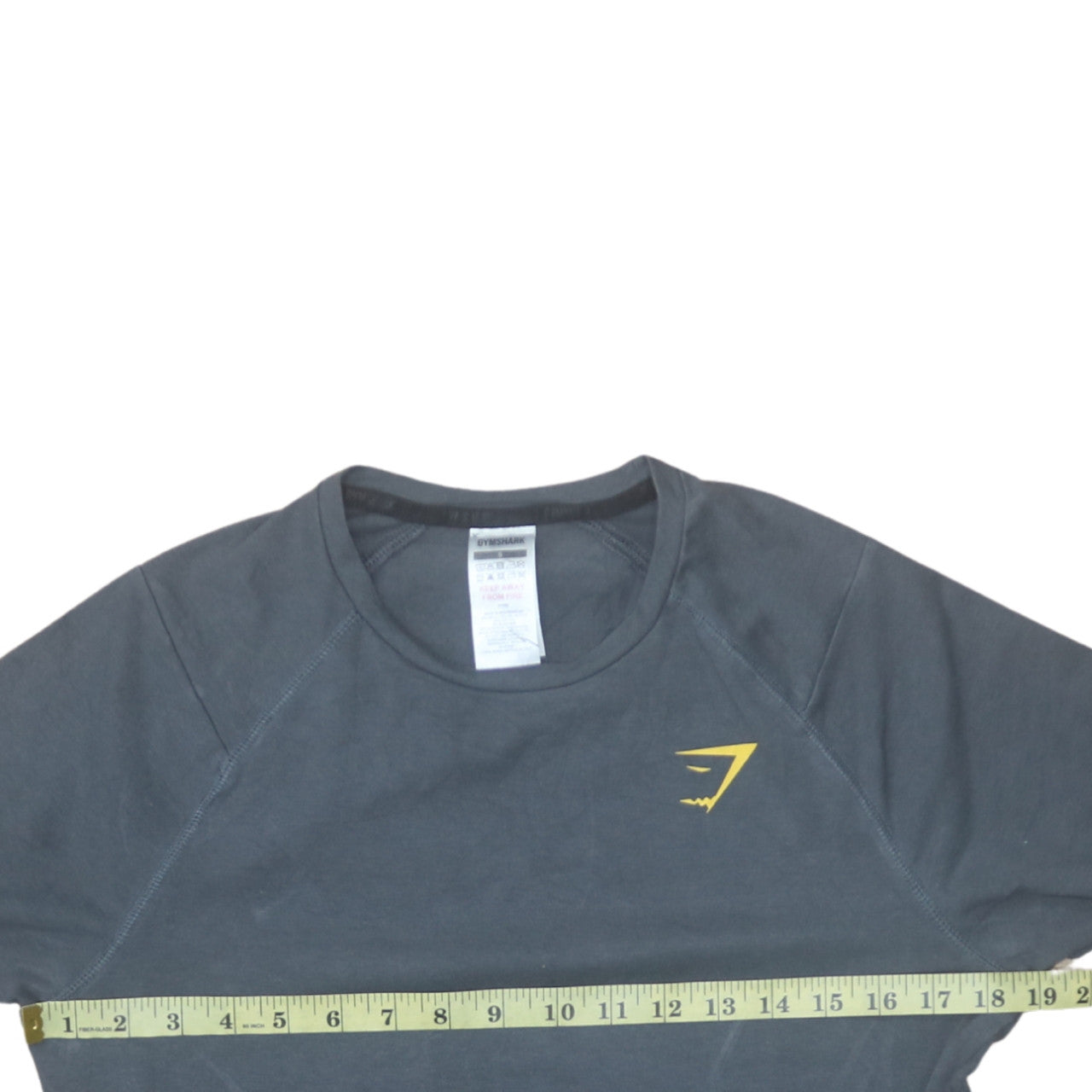 Gymshark Mens Grey Slim Fit Short Sleeve Sports T-Shirt Size S