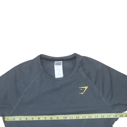 Gymshark Mens Grey Slim Fit Short Sleeve Sports T-Shirt Size S