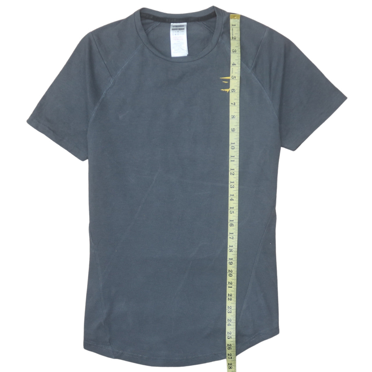 Gymshark Mens Grey Slim Fit Short Sleeve Sports T-Shirt Size S