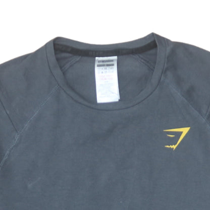 Gymshark Mens Grey Slim Fit Short Sleeve Sports T-Shirt Size S