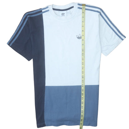 Adidas Men's Multicoloured Colourblock Crew Neck Cotton T-Shirt S