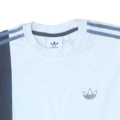 Adidas Men's Multicoloured Colourblock Crew Neck Cotton T-Shirt S