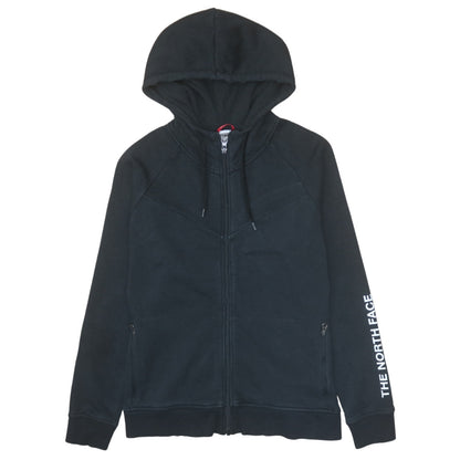 Womens UK Size S The North Face Black Full Zip Hoodie