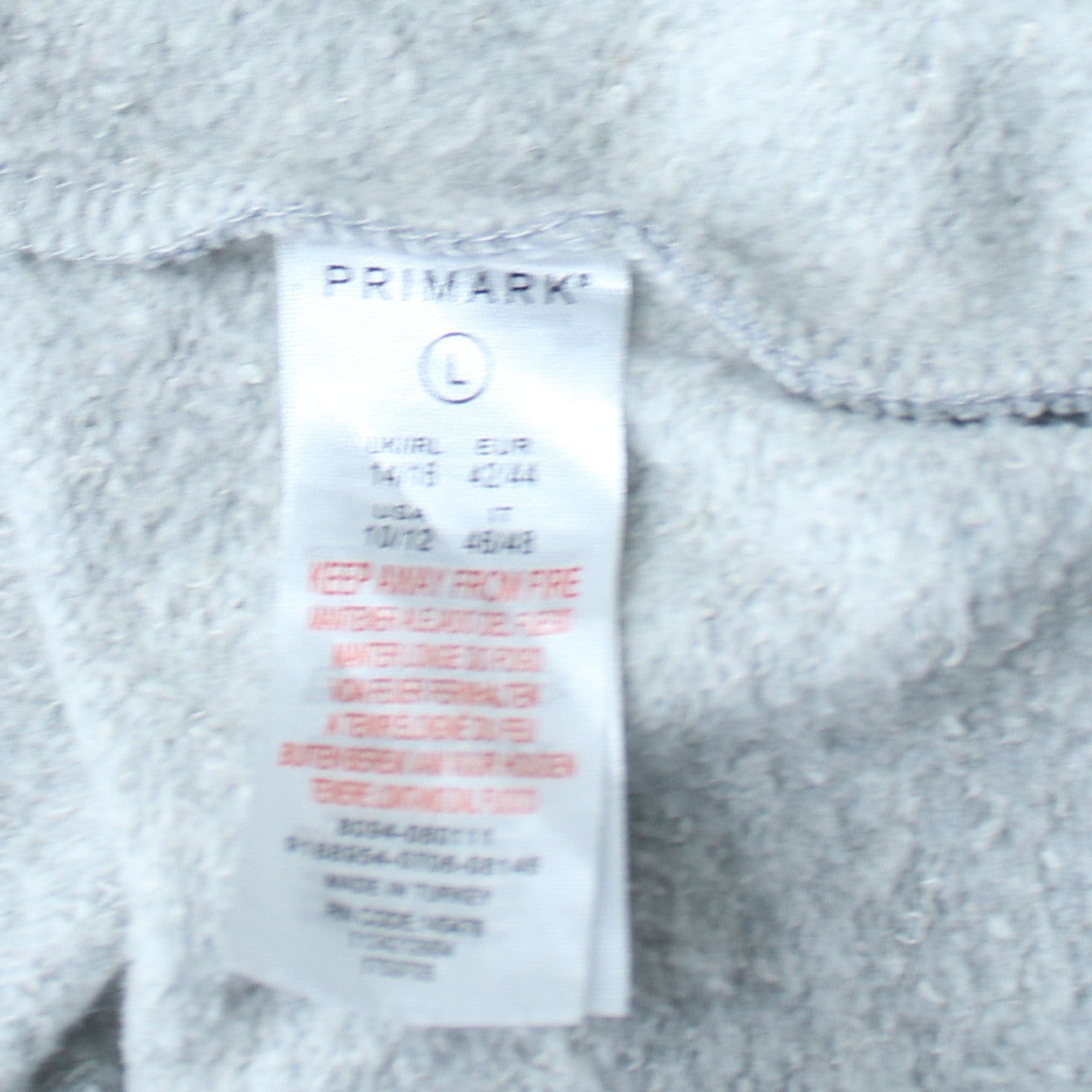 Womens UK Size L Primark Grey Pullover Sweatshirt
