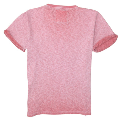 Superdry Men's Pink Marl Crew Neck Classic Fit T-Shirt Size L