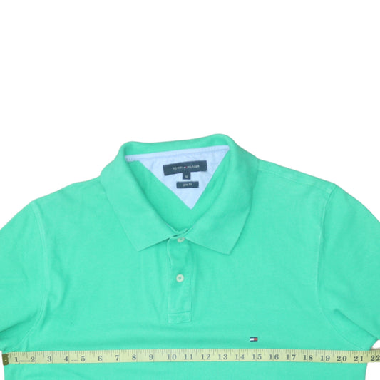 Tommy Hilfiger Men's Green Slim Fit Cotton Polo Shirt XL