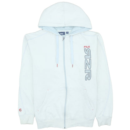 Mens UK Size M Fila White Full Zip Hoodie