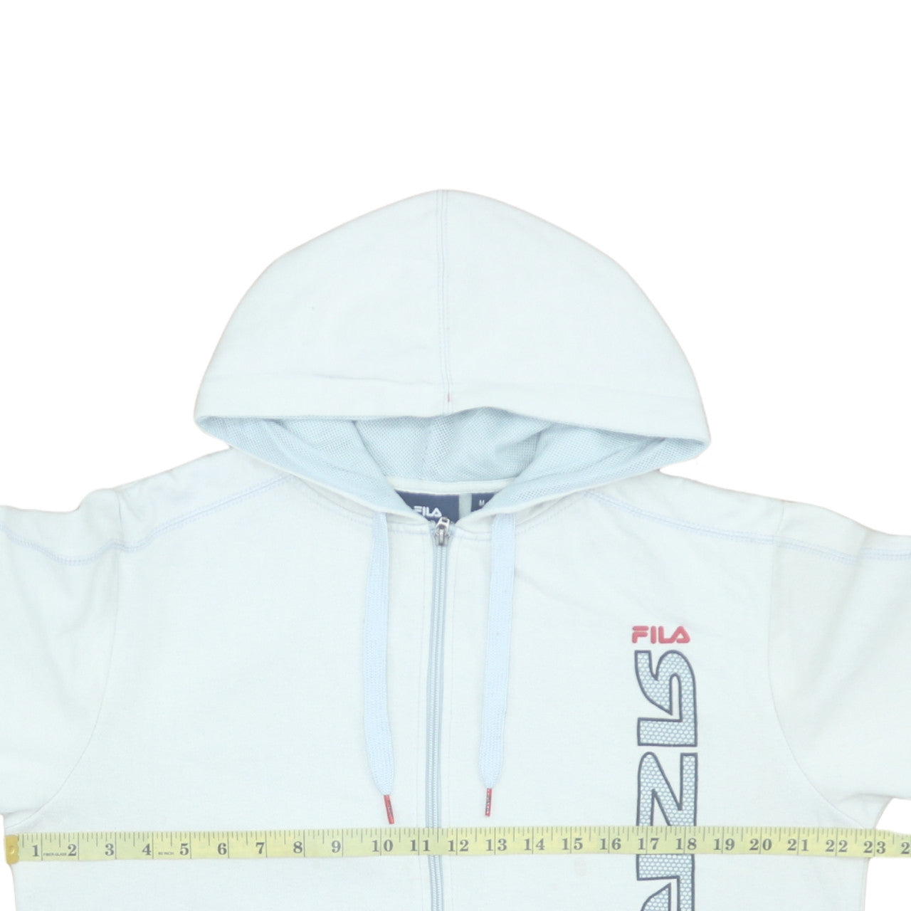 Mens UK Size M Fila White Full Zip Hoodie