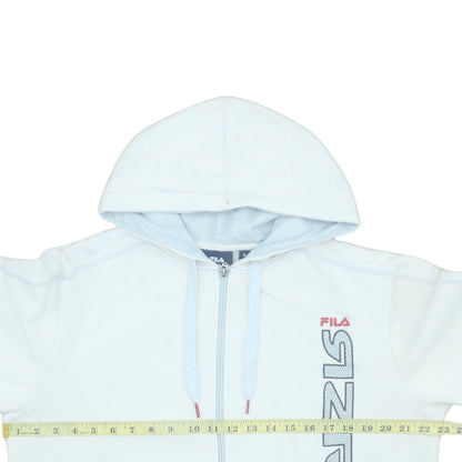 Mens UK Size M Fila White Full Zip Hoodie
