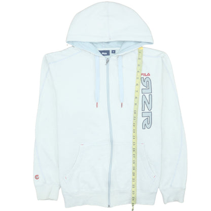 Mens UK Size M Fila White Full Zip Hoodie