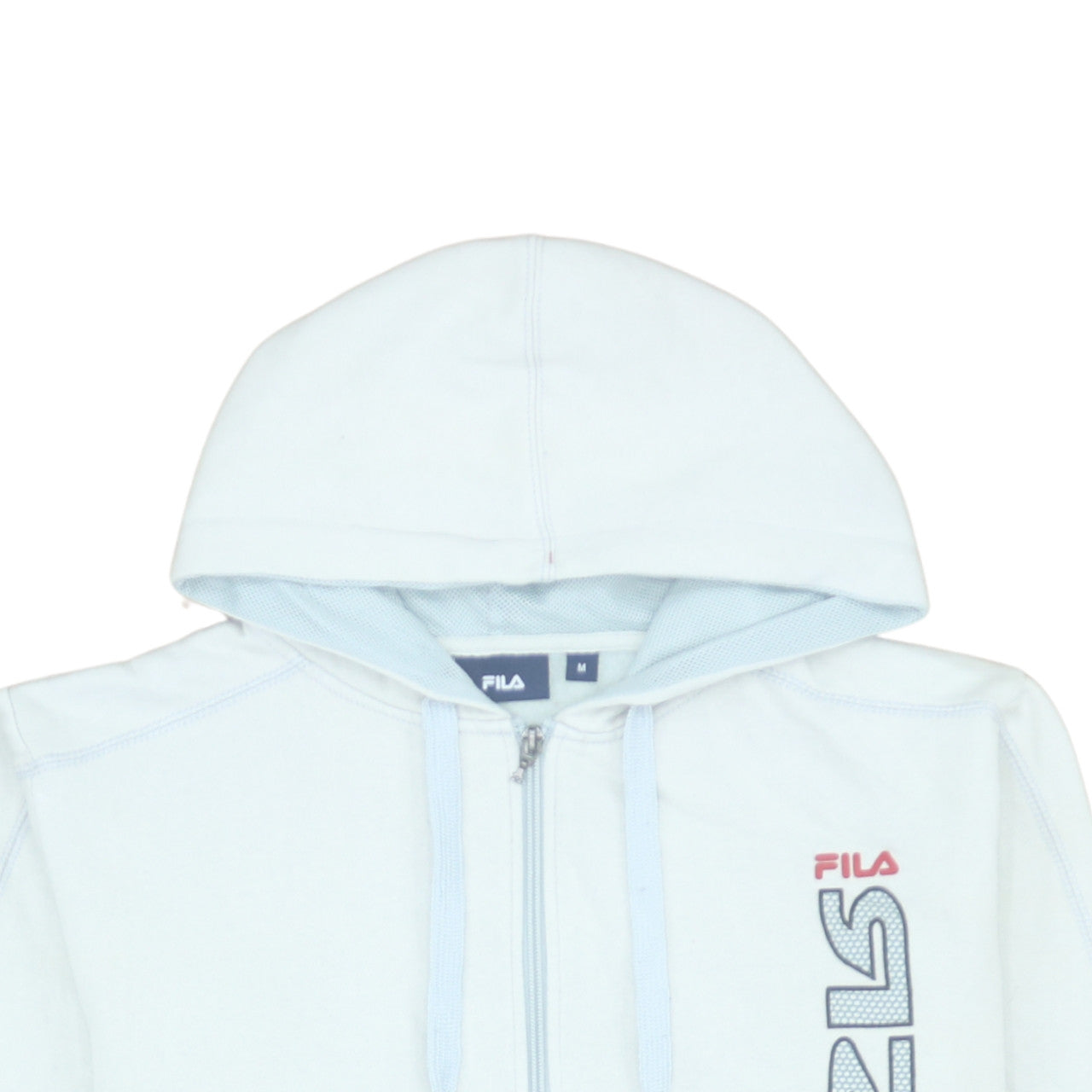 Mens UK Size M Fila White Full Zip Hoodie